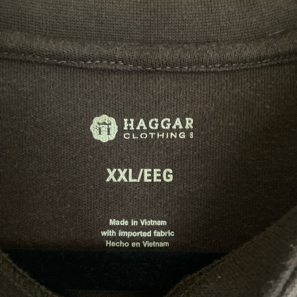 Haggar Clothing Pullover Size XXL 3 Button Layered Collar Light Brown - Picture 5 of 8